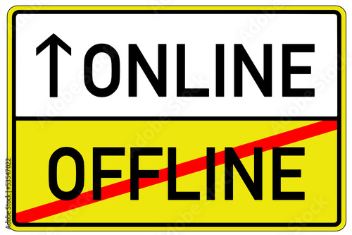 Online Offline Schild Tafel  #130621-svg03