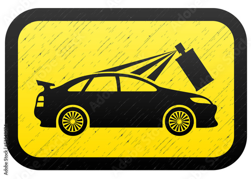 Car sign.