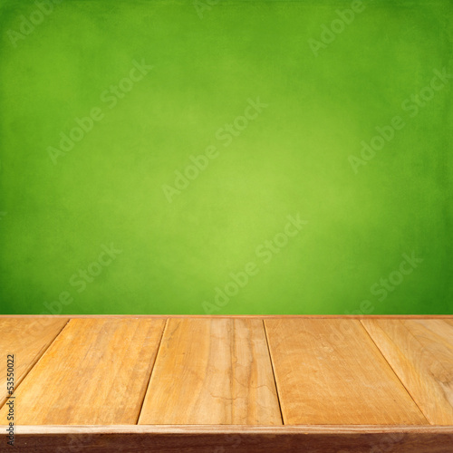 Summer background with wooden empty table