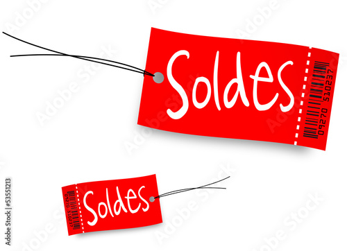 Etiquette soldes + code barre