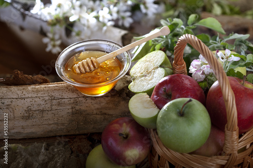 Photography Honey and apples