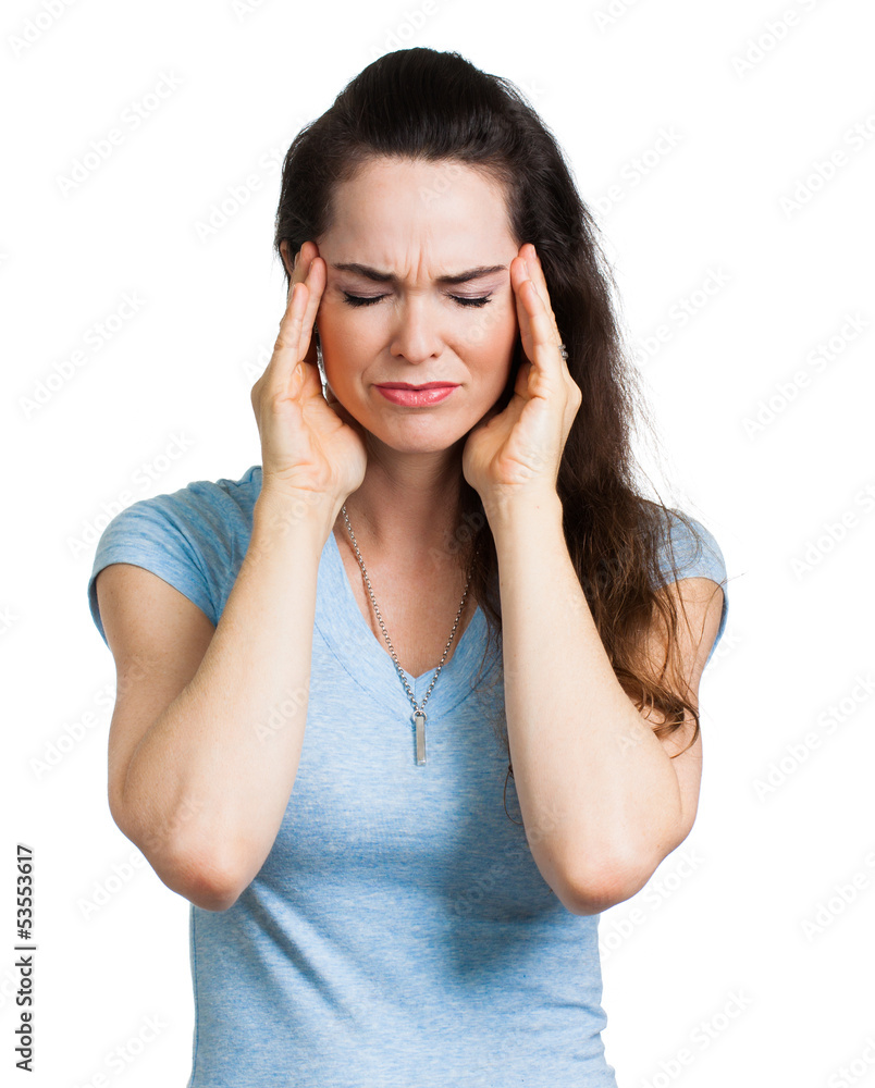 Woman suffering from headache Woman suffering from headache