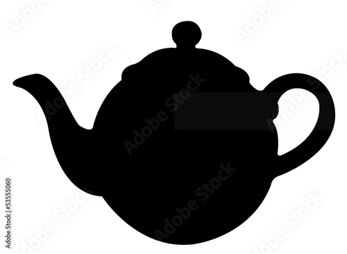 tea pot silhouette vector