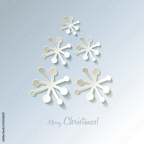 Merry Christmas Postkarte Schnee Schneeflocke Kalt