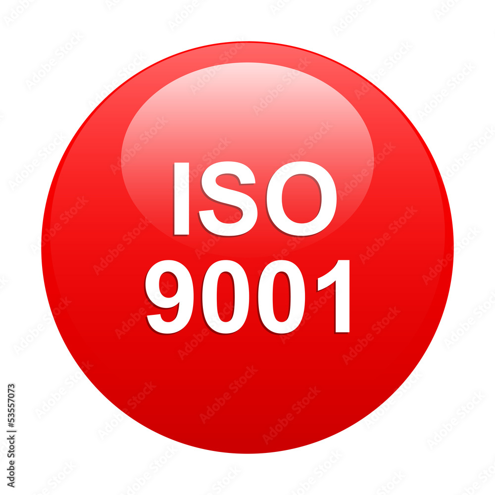 bouton internet iso 9001 red bouton internet iso 9001 red