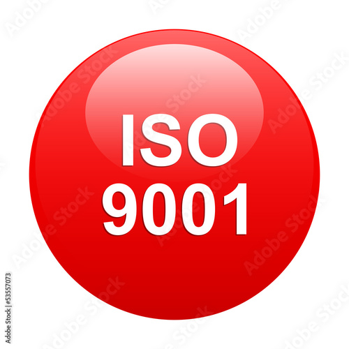 bouton internet iso 9001 red