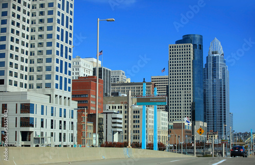 Tall buildings in downtown Cincinnati