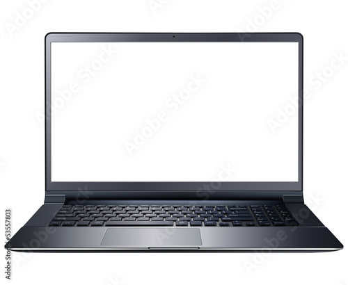 Laptop computer isolated photo