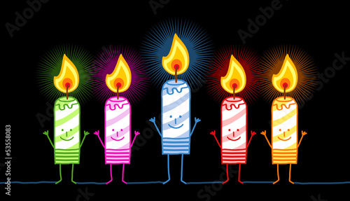cartoon candles & lights 