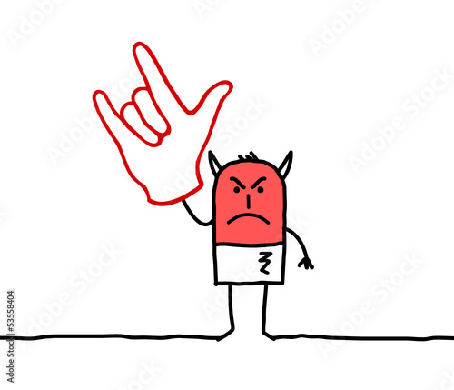 Devil hand sign 