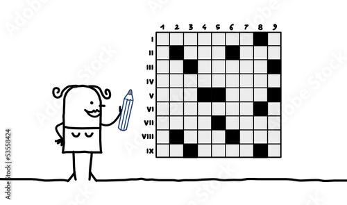 woman & crosswords 