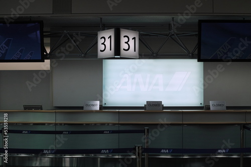 羽田空港　カウンター