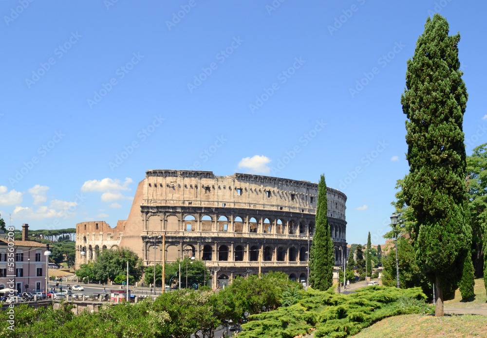 Colle Oppio - vista sul Colosseo