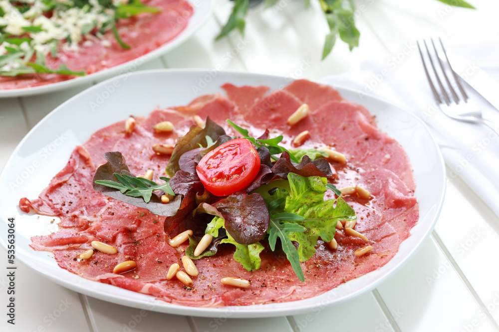 Beef carpaccio Beef carpaccio