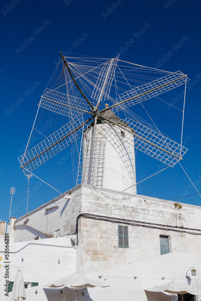 Old corn mill in Ciutadella, Menorca, Spain.