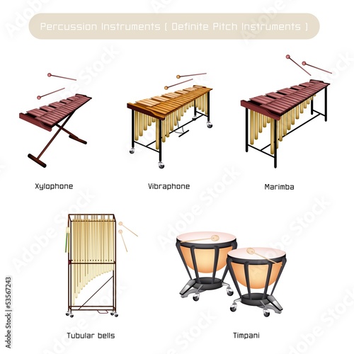 Set of Musical Percussion Instruments