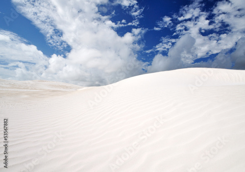 Sky and White sand dune in Australia