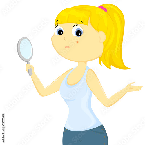 woman with a pimple