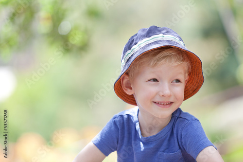 adorable boy outdoors