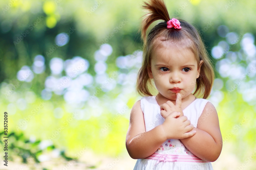 little girl on the meadow