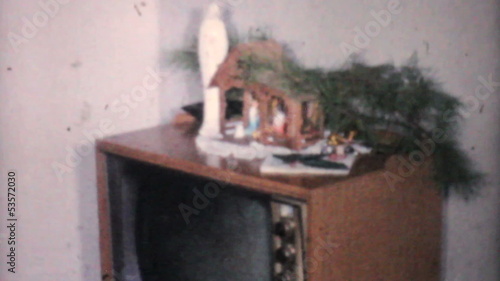Christmas Presents Surrounding The Tree-1961 Vintage 8mm film