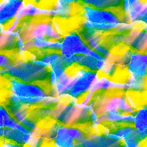 sunlight yellow blue green paint watercolor seamless texture wit