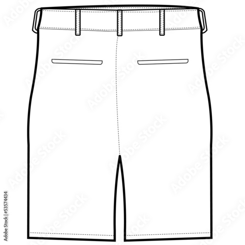 back Shorts vector