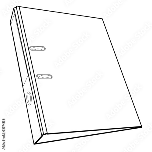 document file folder outline vector