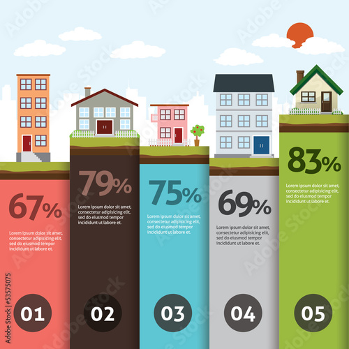 City bannner retro illustration infographics photo