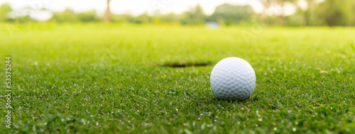 The ball at the hole