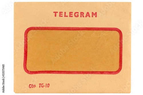Old telegram envelope