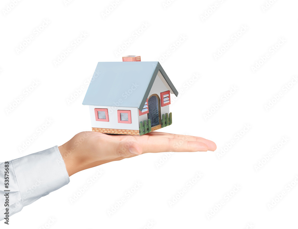 holding house representing home ownership holding house representing home ownership