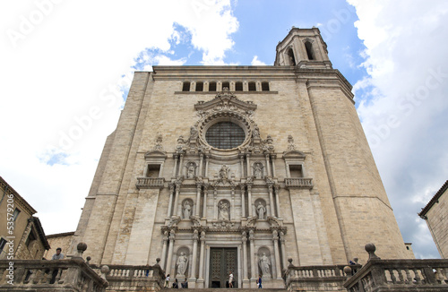 Veduta della cattedrale di Girona, Spagna