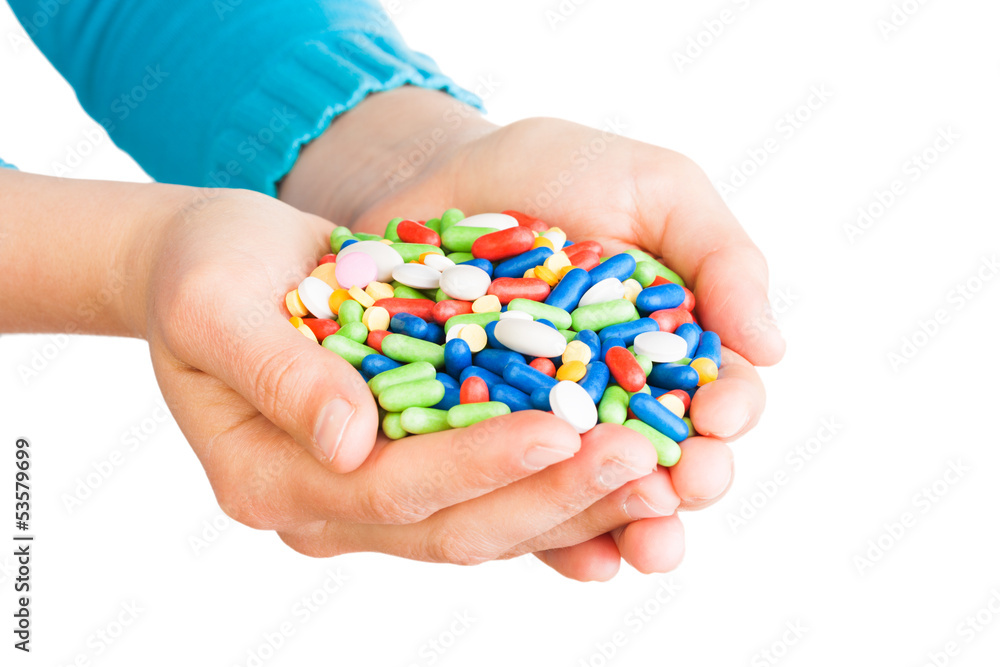 Hand full of pills