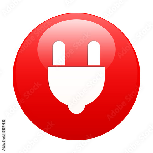 bouton internet prise electric power red