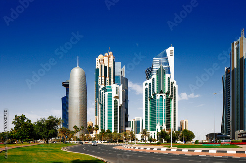 West Bay is the newly developed urban center of Doha, Qatar © Sophie James