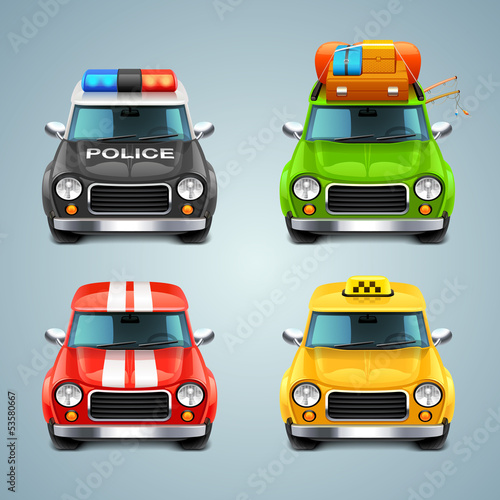 vector car icon set