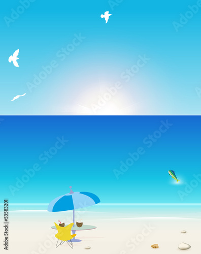Fototapeta Naklejka Na Ścianę i Meble -  Summer graphic background, easy all editable, you can add text