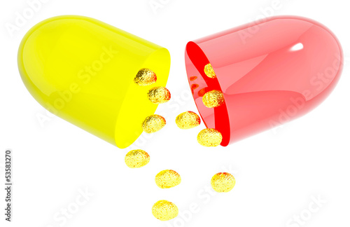 Nootropic pill isolated on white