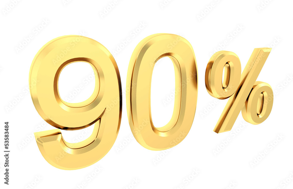 Gold percent isolated on white Gold percent isolated on white