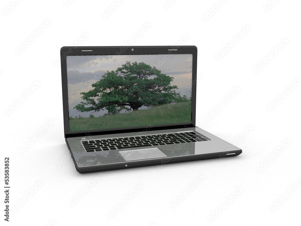 Modern laptop isolated on white Modern laptop isolated on white