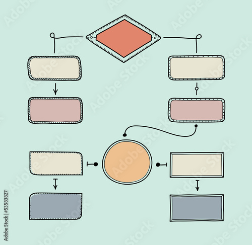 Retro flowchart illustration