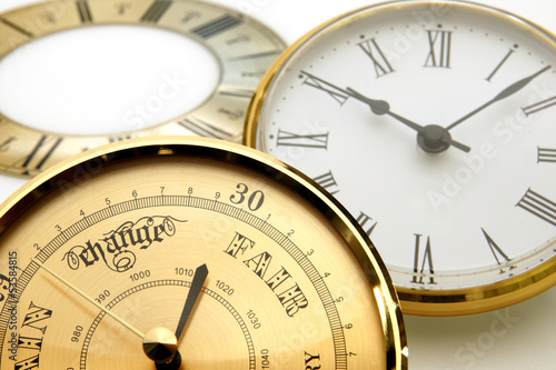 Clock and barometer dials or bezels