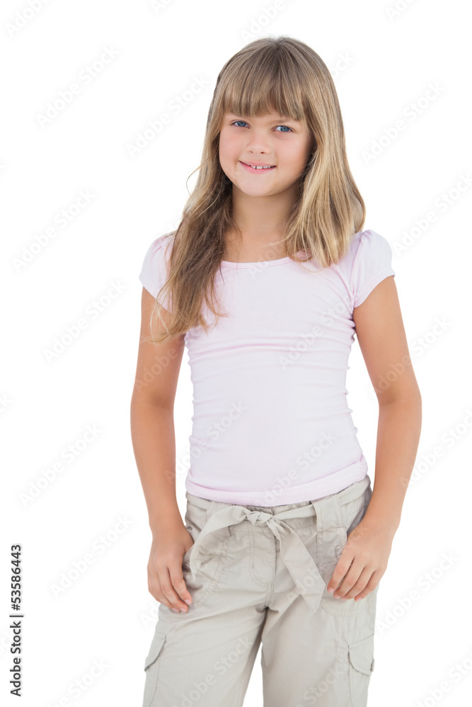 Little girl smiling at camera Little girl smiling at camera