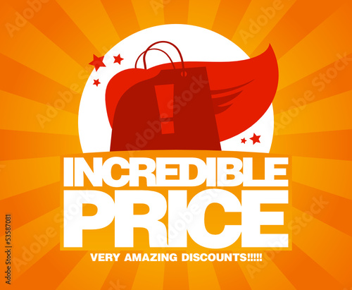 Incredible price, sale design template