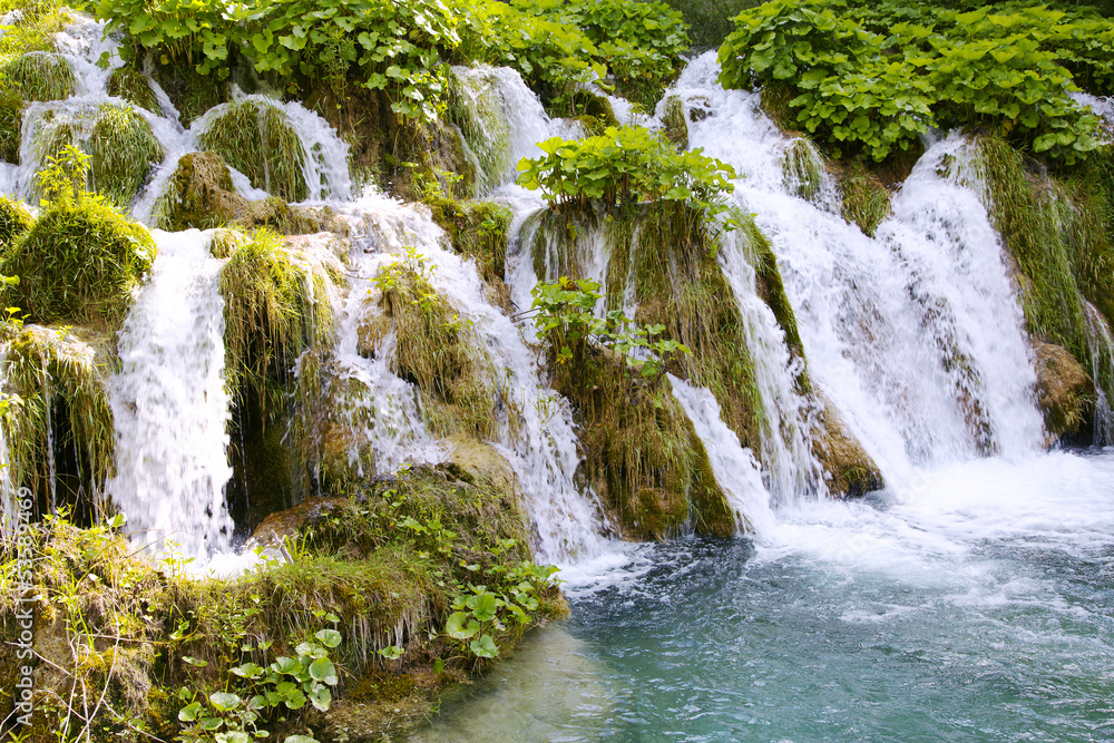 Mini waterfalls on Plitvice laiks, Croatia Mini waterfalls on Plitvice laiks, Croatia