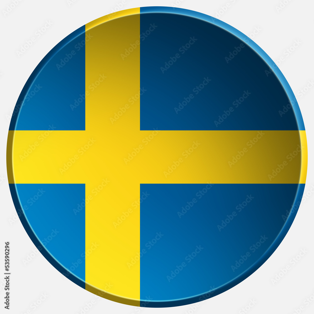 sweden 3d round realistic button sweden 3d round realistic button