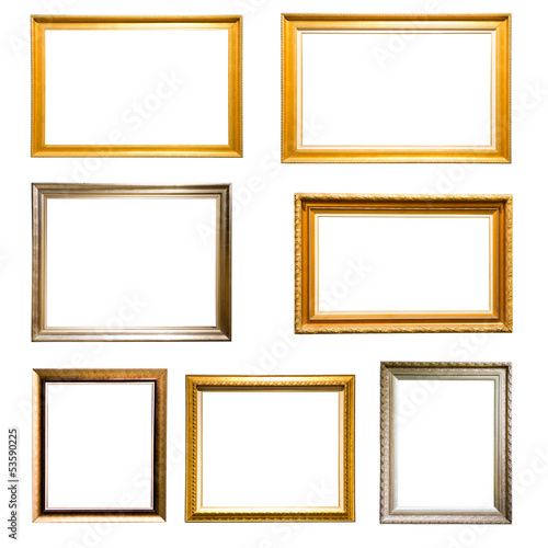 golden and silver picture frame