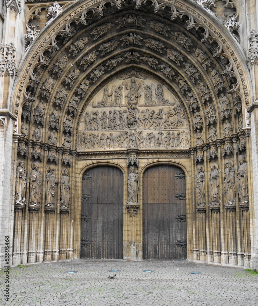 Entrance of the cathedral of Antwerp