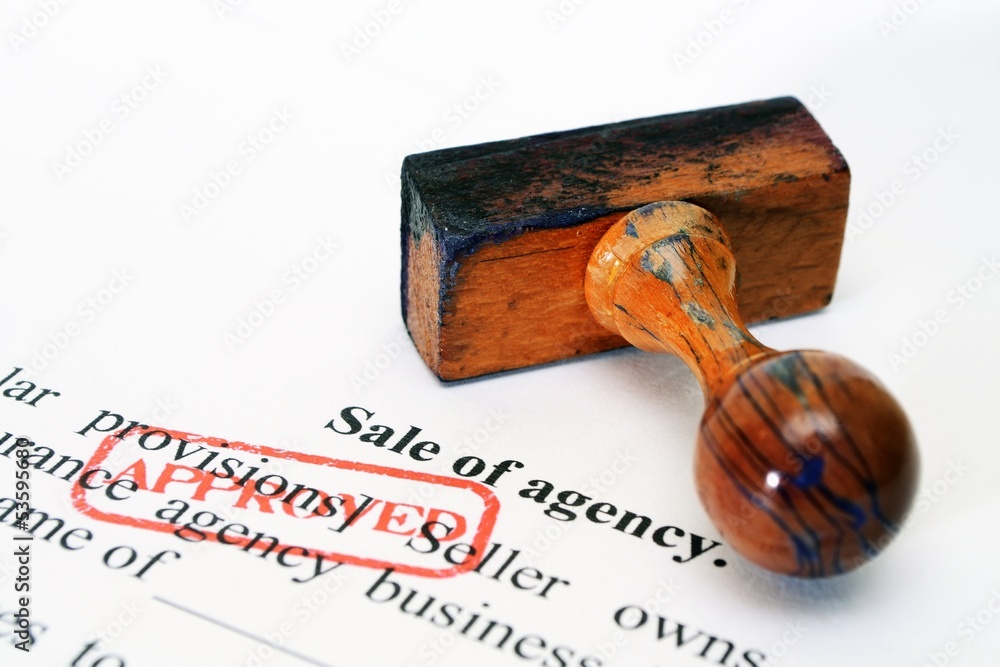 Sale of agency form Sale of agency form